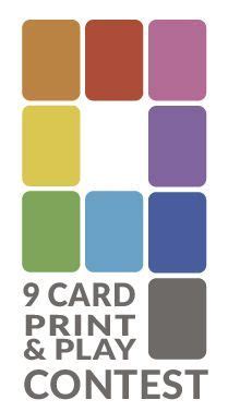 2019 9 Card Game Print and Play Design Contest.